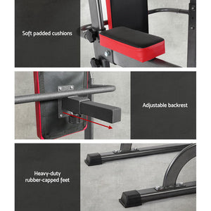 Everfit Weight Bench | Chin Up Tower | Bench Press | Home Gym Workout | 200kg Capacity