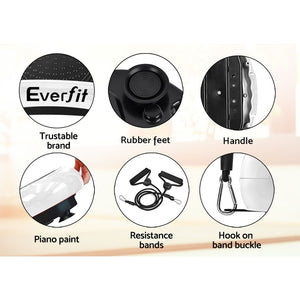 Everfit Vibration Machine Platform | Vibrator Resistance Rope | Home Fitness | White