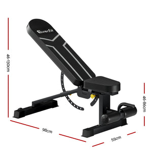 Everfit Weight Bench | Adjustable FID Bench | Home Gym Equipment | 450kg Capacity