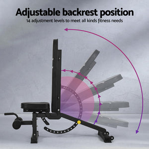 Everfit Weight Bench | Adjustable FID Bench | Home Gym Equipment | 450kg Capacity