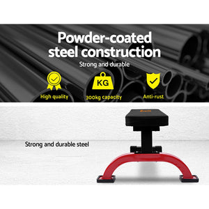 Everfit Weight Bench | Flat Bench Press | Home Gym Fitness | 300KG Capacity