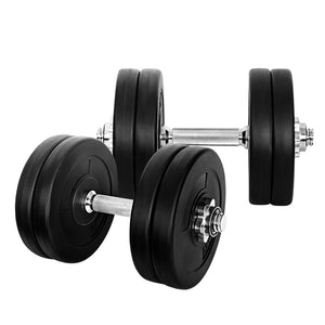 Everfit 25kg Dumbbell Set | Weight Plates | Dumbbells | Lifting Bench