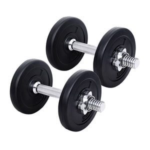 Everfit 10kg Dumbbell Set | Weight Plates | Dumbbells | Lifting Bench