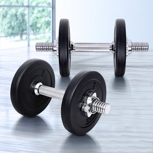 Everfit 10kg Dumbbell Set | Weight Plates | Dumbbells | Lifting Bench