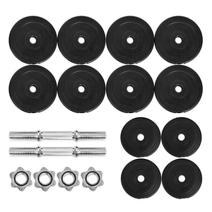 Everfit 30kg Dumbbell Set | Weight Plates | Dumbbells | Lifting Bench