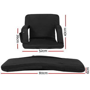 Floor Lounge Sofa Bed Set 2pc | Heated Cushion | With Armrests