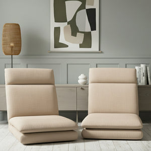 Floor Chair Set 2pc | Linen | Beige