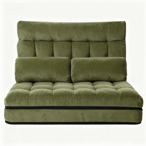 2 Seater Sofa Bed | Green Fabric | Lounge Couch