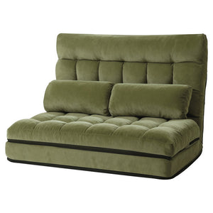 2 Seater Sofa Bed | Green Fabric | Lounge Couch