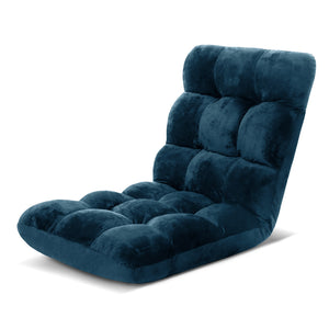 Floor Lounge Sofa Bed | Flannel Fabric | Navy