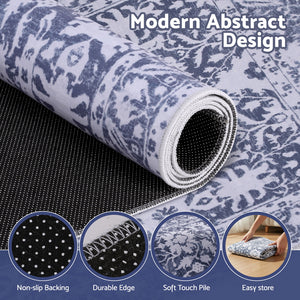 Washable Floor Rug | 120x170cm | Soft Velvet | Modern