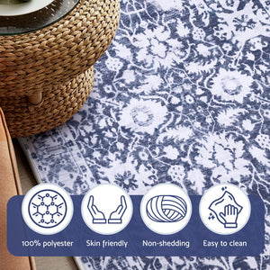 Velvet Entry Mat | 50x80cm | Non-Slip Small Rug | Modern