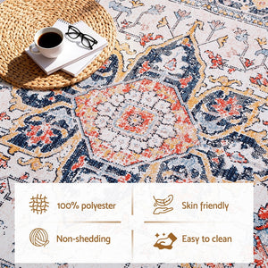 Large Washable Rug | 200x290cm | Easy-Care Floor Carpet