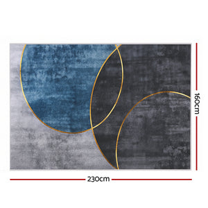 Washable Rug | 160x230cm | Geometric Pattern | Modern Floor Carpet