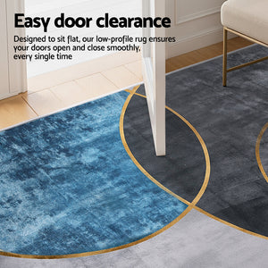 Washable Geometric Rug | 200x290cm | Large Area Floor Carpet