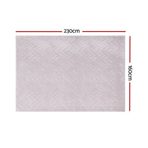 Floor Rugs | 160x230cm | Washable Area Mat | Large Carpet | Microfiber Ripple