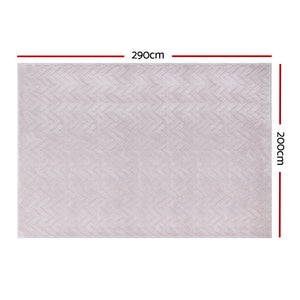 Floor Rugs | 200x290cm | Washable Area Mat | Large Carpet | Microfiber Ripple