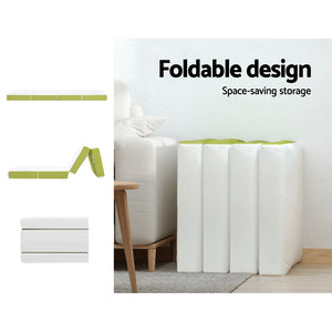 Bedding | Foldable Mattress | Folding Foam | Single | Green