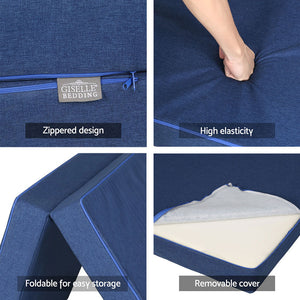 Giselle Bedding | Foldable Mattress | Folding Foam | Single | Blue