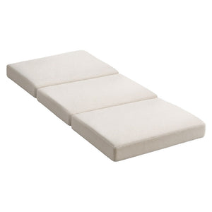 Tri-Fold Foam Mattress | Portable Foldable Floor Mat | Fleece