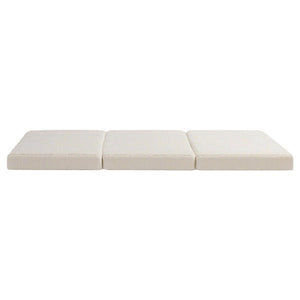 Tri-Fold Foam Mattress | Portable Foldable Floor Mat | Fleece