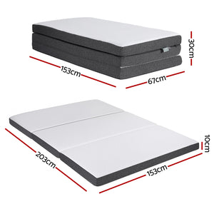 Tri-Fold Sofa Bed Mattress | Memory Foam | Tencel Cover | Queen