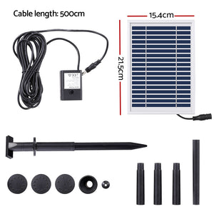 Solar Pond Pump | Submersible Water Fountain Kit | 4.4FT Height