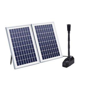 Solar Pond Pump Kit | Submersible Fountain | Dual Panels | 1600L/H