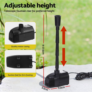 Solar Pond Pump Kit | Submersible Fountain | Dual Panels | 1600L/H