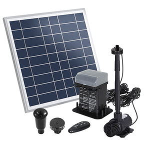 Solar Pond Pump | With Battery Kit LED Lights | 9.8FT