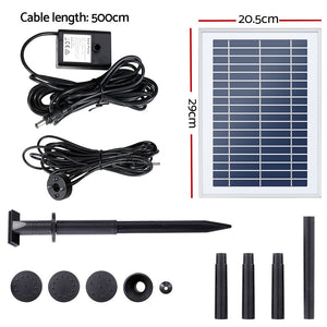 Solar Pond Pump | Submersible Water Fountain | With Battery LED Lights | 4.4FT