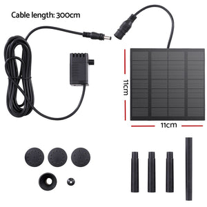 Solar Pond Pump | Submersible Water Fountain Kit | 2.6FT