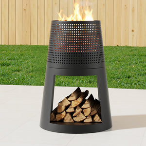Grillz Fire Pit | Deep Bowl Iron | Outdoor Fireplace