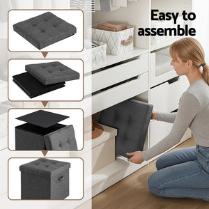 Foldable Ottoman Footrest | Storage Stool | Compact Design