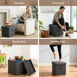 Foldable Ottoman Footrest | Storage Stool | Compact Design