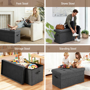 Foldable Storage Ottoman | Foot Stool | Space Saving