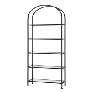 Artiss 5 Tiers Bookshelf Industrial Etagere Bookcase Display Shelf Black
