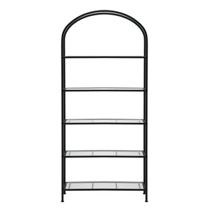 Artiss 5 Tiers Bookshelf Industrial Etagere Bookcase Display Shelf Black