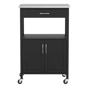 Kitchen Island Trolley | 60cm | Rolling Serving Cart | Drawer + Cupboard