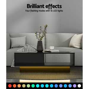 Coffee Table | LED Lights | Black