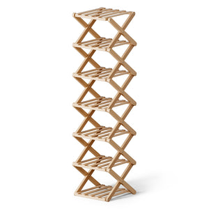 Shoe Rack | 7 Tier | Bamboo | Foldable Entryway Organiser