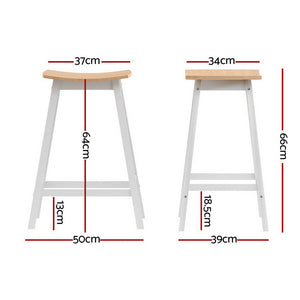 4x Bar Stools | Wooden Chairs | Oak Finish