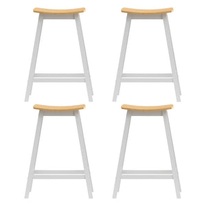 4x Bar Stools | Wooden Chairs | Oak Finish