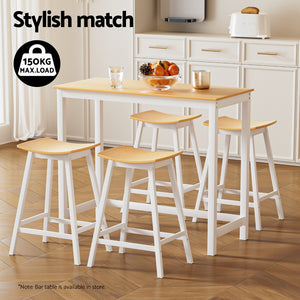 4x Bar Stools | Wooden Chairs | Oak Finish