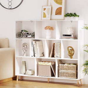 Artiss Bookshelf | 3 Tiers | 10 Cubes | CORA | White