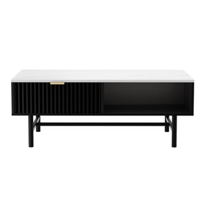 Artiss Coffee Table | Drawer Storage Shelf | Black
