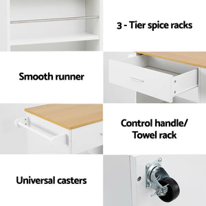 Kitchen Island | Trolley | Rolling Serving Cart