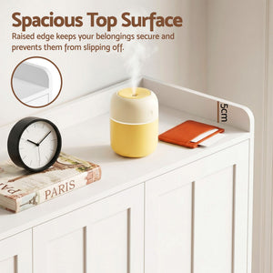 Shoe Rack Cabinet | Adjustable Shelf Storage Cupboard | White
