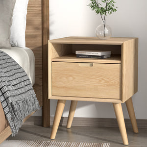 Bedside Table Drawers | Side Table Shelf | Storage Cabinet | Nightstand | GORR