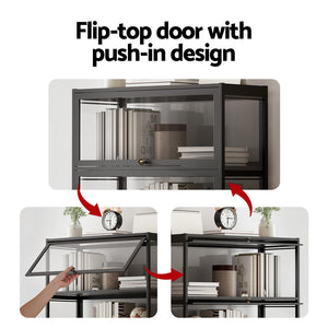 Display Cabinet | 5 Tier | Clear Shelves | Black